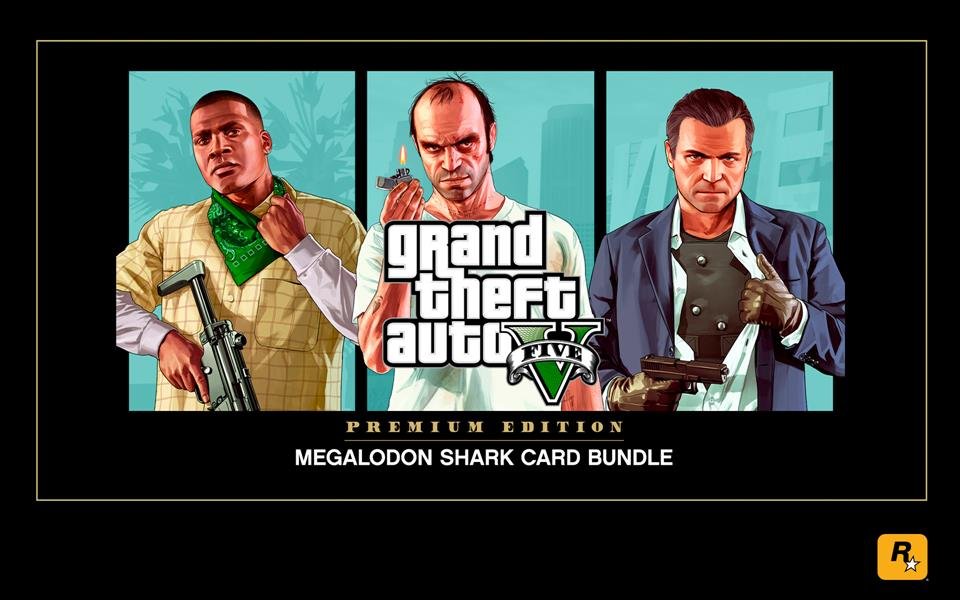 Grand Theft Auto V: Premium Edition & Megalodon Shark Card Bundle cover